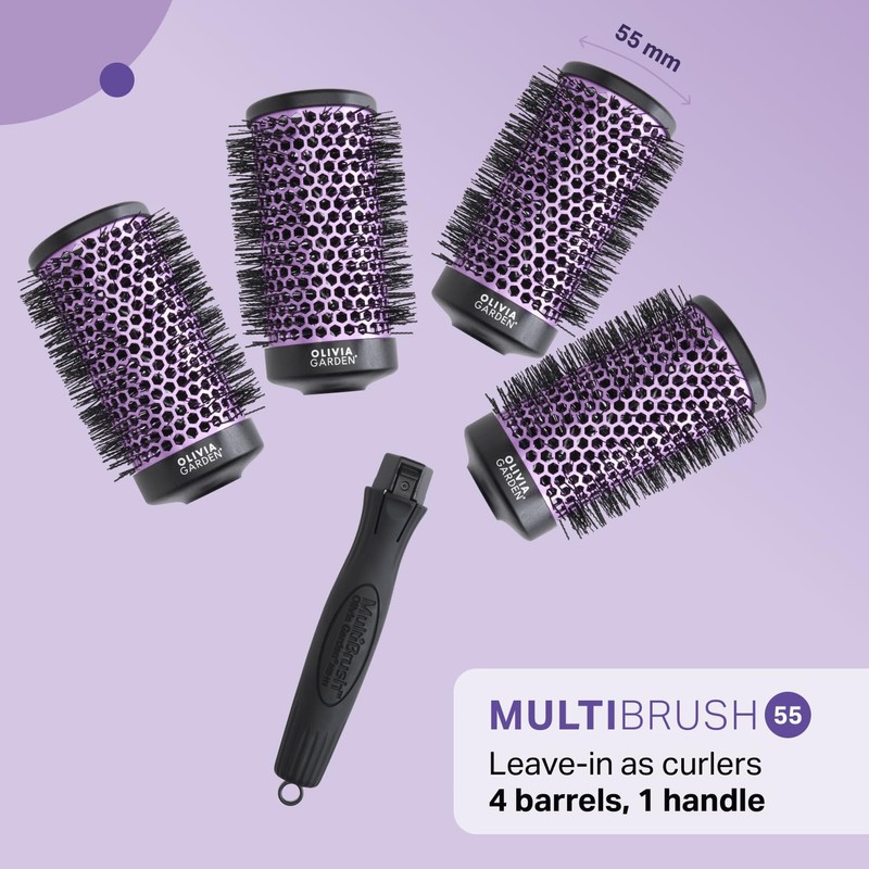 Olivia Garden Multibrush Curlers Kit - Size 55-4 Barrels of
