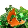 Lotus Leaf Frog Jewelry Box Hand Painted Innovative Metal Jewelry