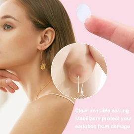 Invisible Ear Lobe Support Patches Waterproof, Earrings Support Patches, Heavy Earrings Stabilisers Stickers Clear, Pierced Protectors For Long-Term Wear Protecting Stretched Earlobes, 100/200Pcs