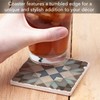 Thirstystone Quilt Design Single Tumbled Tile Stone Coaster with Protective