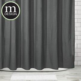 mDesign Luxury Shower Curtain, Waffle Design, Easy Care and Machine Washable