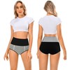 MISSWHO Cotton High Waisted Womens Underwear Full Coverage, Tummy Control