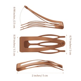 Hsrag 20 Pcs Double Hair Clips, Metal Hair Barrettes for Women, Making Salon Supplieshair Grips Accessories