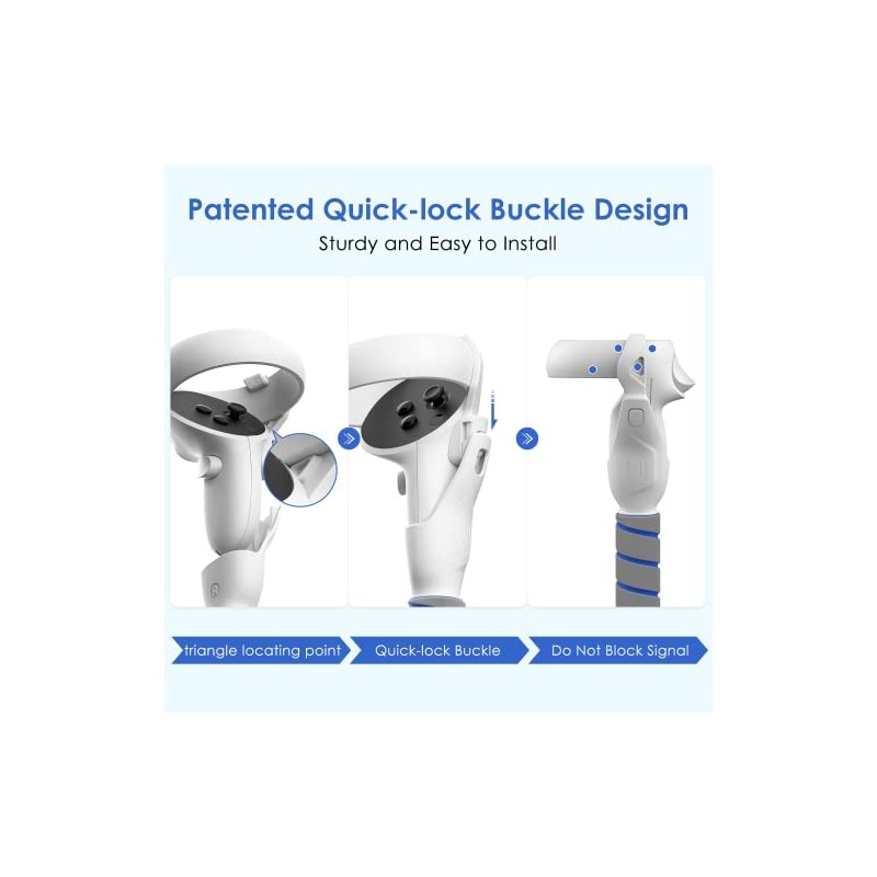 ZYBER Replacement Clips for ZYBER Quest 2 Controller Handle Attachment