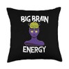 Big Brain Energy Designs Big Brain Energy-Female Genius Throw Pillow,