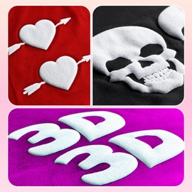 VinylRus White Puff Vinyl Heat Transfer 3D -12” x 6ft Puff Iron on Vinyl for T-Shirt, Puff HTV Vinyl Roll for Silhouette Cameo, Cricut Air or Maker, Easy to Cut and Weed