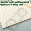 1 x Multifunctional Geometric Ruler, Maths Drawing Ruler, Drawing Stencil,
