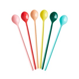 Rice Latte Spoon Melamine Dance Out Colours Set of 6