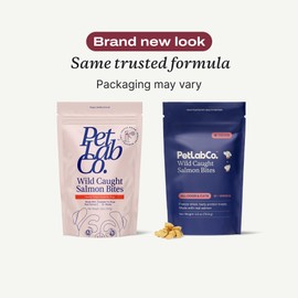 Petlab Co. Wild Caught Salmon Freeze-Dried Dog Treats, Support Overall Skin Health with Healthy Dog Treats, Packed with Beneficial Fatty Acids, Vitamins, & Minerals - Packaging May Vary