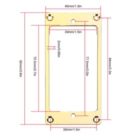 2Pcs Pickup Mounting Rings, Electric Guitar Pickup Frame Pickup Ring Replacement Parts for Electric Guitars (Gold Color)