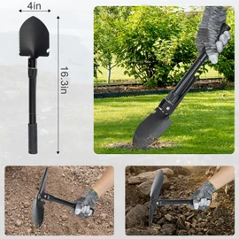 LASUK 40PCS Geology Rock Pick Hammer Kit, Gold Mining & Prospecting Equipment Tool, Hammer, 3 PCS Digging Chisels Set, Shovel, Wooden Chisel, Magnifying Glass, Whistle, Goggles, flocked bags, compass