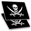 Rectangle Stickers (Set of 2) 10cm - Pirate Flag Jolly