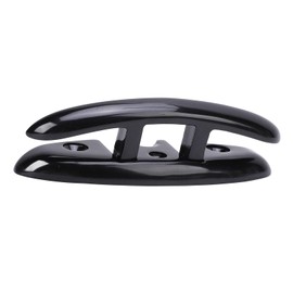 JAOCDOEN 5in Boat Folding Cleat Heavy Duty Black Stainless Steel Marine Dock Cleat for Yachts Speedboats Fishing Boats