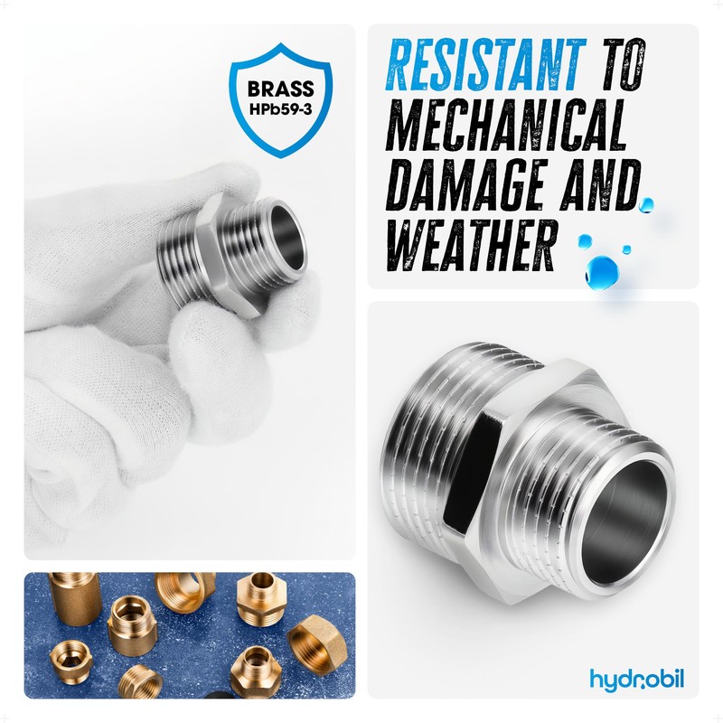 BFG BSP Reducing Nipple | 1/2 Inch Male Thread -