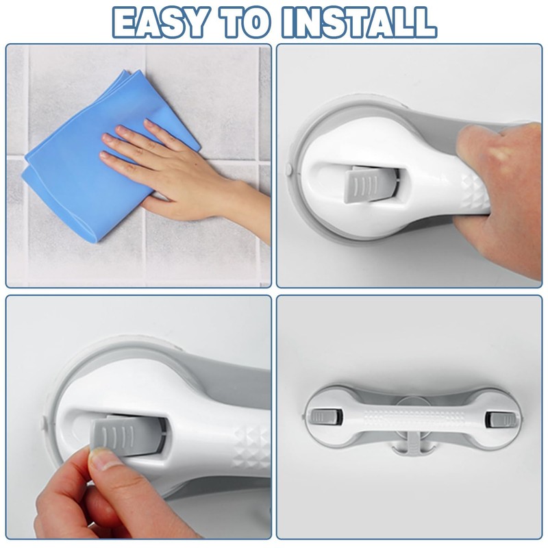 2 Pack Grab Bars for Bathtubs and Showers with 3