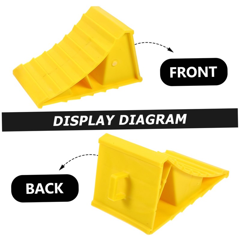 SOLUSTRE 2pcs Car Block Camper Wheel Chock Leveling Blocks Ramp