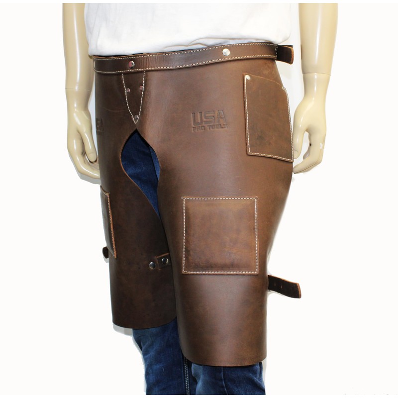 USA Pro Tools Premium Leather Leg Chap for Work –
