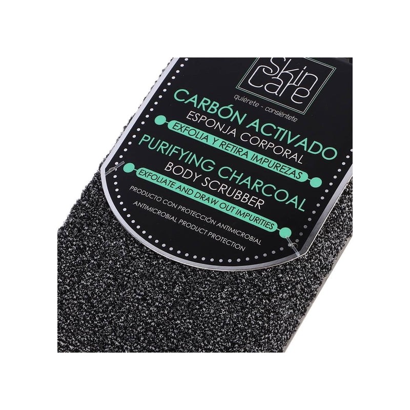 Esponja corporal Skin Care carbón exfoliante 1 pza