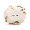 FORLONG Ceramic Soap Dispenser, 3D Hand-Painted Butterfly and Lilies Flower