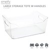 Simplify Large, Super Clear Storage Tote Bin