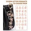 Popizard Bow Purse Charms Keychain - M Pink Bow Alphabet
