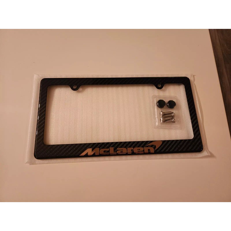 Supra (Gold) McLaren 100% Carbon Fiber License Plate Frame Holder