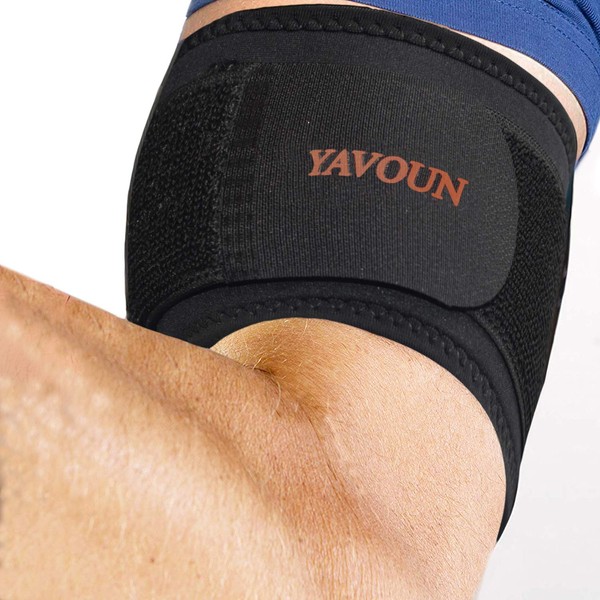 Tendonitis - Bicep ＆ Tricep Compression Sleeve/Wrap - Tricep Tendonitis, Bicep Tendonitis - Pain Relief for Bicep and Triceps Muscle Strains, Compression Arm Support (Black, 8.3" - 13.7" × W 2.97")