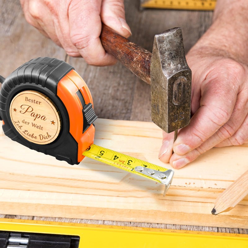 DIKARIYA DIKARYA Easter Gifts for Dad, Measuring Tape with Engraving