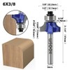WSOOX 4-Piece Rounding Cutter Standard Milling Cutter Set for Wood