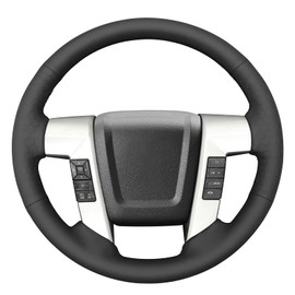 MEWANT Steering Wheel Cover for Ford F-150 2009-2014 Hand-Stitched Microfiber Leather Steering Wheel Wrap