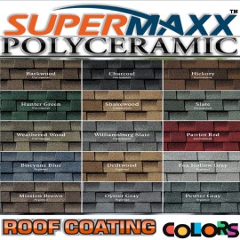 SUPERMAXX NANO ROOF COATING  CUSTOM COLORS FOR ASPHALT SHINGLES CONCRETE - 8-OZ SAMPLE