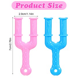 Heclia 12PCS Acrylic Model Y Slingshot Loom, Rubber Bands Clips Plastic Y Type Bracelet Connectors for Necklace Bracelet Making Colorful Clasp, Jewelry Maker Slingshot Rainbow Knitting Loom Tool