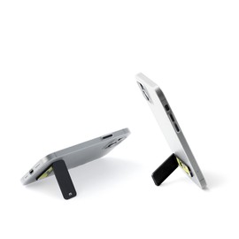 Maco Wing Stainless Steel Smartphone Kickstand with SIM Card Storage | 3mm Thick Ultra Thin | Free Vertical or Horizontal Installation | MagSafe Charging Friendly (Black)