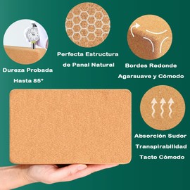 Bloques de Yoga y Pilates de Alta Densidad Natural,Borde Comodo para Mejorar Equilibrio,Ligera,Antideslizante Resistente Agua,al Olor y Humedad,para Fitness,Cardio, Gimnasio,Ejercicio en casa(1 Pieza)