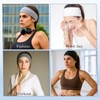 Bewudy 3 Stück Stirnband Damen Sport, Baumwolle Haarband Damen Elastische