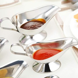 3 Ounce Food Grade Stainless Steel Gravy Boat for Juice Sauce Roasting Sauce, Pack of 3