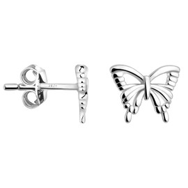 SOFIA MILANI - Women's Earrings 925 Silver Butterfly Stud Earrings, Sterling silver, No Gemstone
