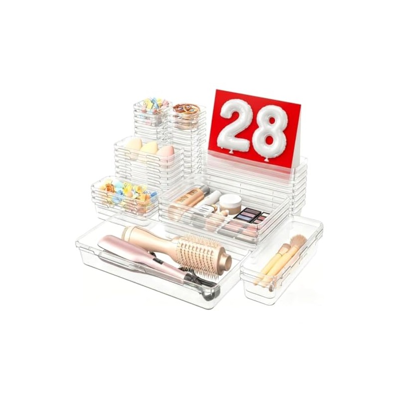 A-LuGei Military Grade Drawer Organizer - 28 Piece Set