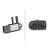 HELLA 6PP 009 409-231 Sensor, exhaust pressure - 3-pin connector