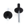 200pcs Black Blind Rivets Steel Mandrel Aluminum Body Pop Rivets