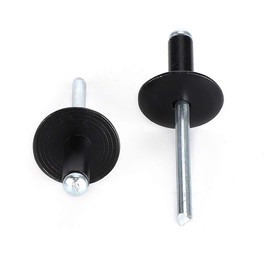 200pcs Black Blind Rivets Steel Mandrel Aluminum Body Pop Rivets Assortment Kit 3.2/4.0/4.8mm