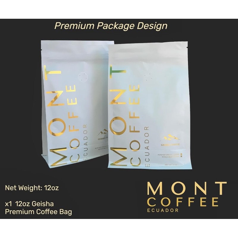 Mont Coffee - Geisha Coffee Ecuador, Whole Bean, Fresh Roasted,
