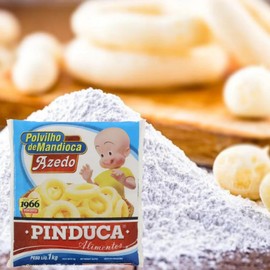 BRAZILIAN CORNER Sour Starch 2.2 lb Pinduca | Gluten-Free Tapioca Flour Starch | Polvilho Azedo Pinduca 1Kg | Tapioca Flour (Starch) | Natural Thickener, Gluten Free Tapioca Flour for Cooking
