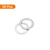 sourcing map M10 304 Stainless Steel Flat Washers, 50pcs 10x14x0.5mm
