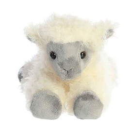 Aurora® Adorable Mini Flopsie™ Black Face Sheep Stuffed Animal - Playful Ease - Timeless Companions - White 8 Inches