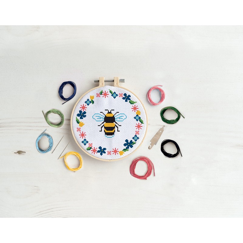 Cross Stitch Craft Kit Set, Bee, DIY Craft, Make Your