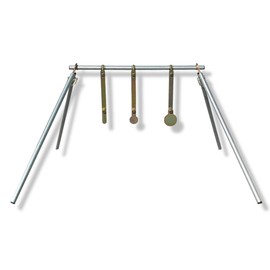 Steel Targets for Shooting Set - ShootingTargets7 Shooting Targets for The Range - 1/4 Thick 1 2 3 inch Precision Gongs AR500 for Pistols and Handguns with Stand and Hardbar Target Hanging Hooks