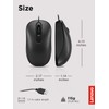 Lenovo 100 Wired USB Computer Mouse for PC, Laptop, Computer