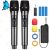 Microfono Inalambrico, Micrófono Inalambrico Profesional de 2 Pcs, Kit de