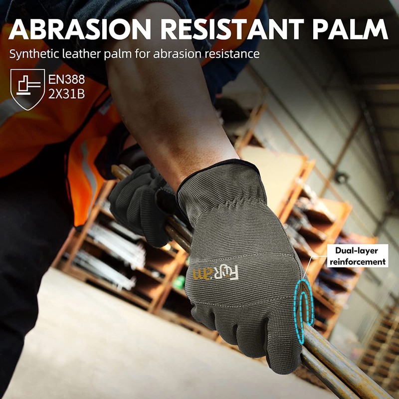 FOUR-AM High Performance Multi-Purpose Light Duty Work Gloves Men&Women Breathable